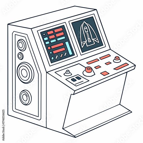 Illustration of a futuristic control panel