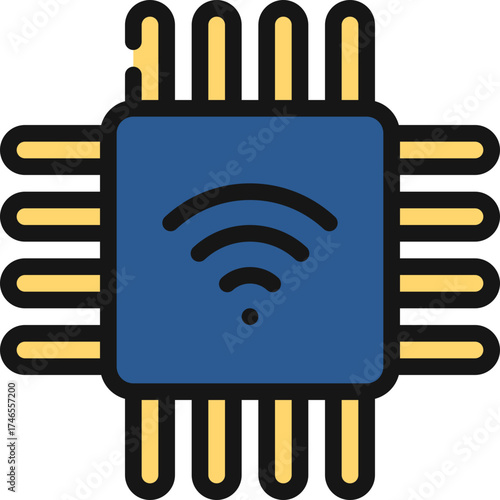 Wifi Computer Chip Icon