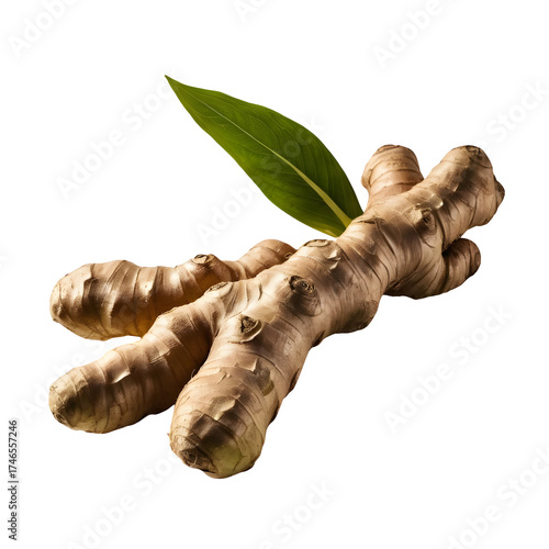 Wallpaper Mural Fresh Ginger Root with a Green Leaf on a transparent background PNG   Torontodigital.ca