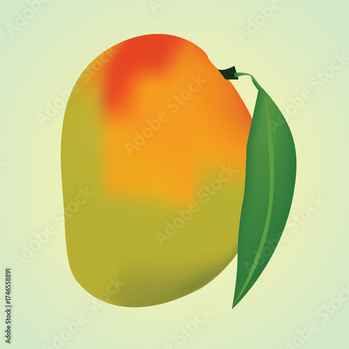 Realstic Mango Vector Illustration