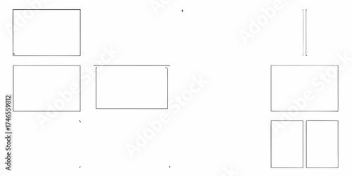 Clean minimalist layout with rectangular frames and copy space for design projects