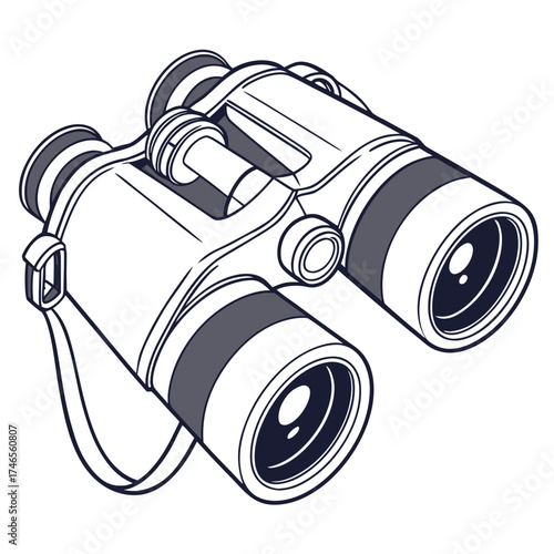 Illustration of a pair of binoculars