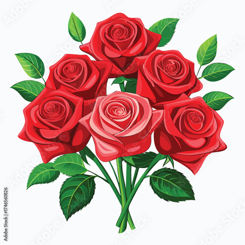 Wallpaper Mural Red Rose Bouquet Vector,Red Roses Clipart,Red Roses Artwork,Realistic Red Roses Illustration,Beautiful Red Roses Bouquet Vector Illustration,Elegant Red Roses Illustration,Red Rose Bouquet Vector, Torontodigital.ca