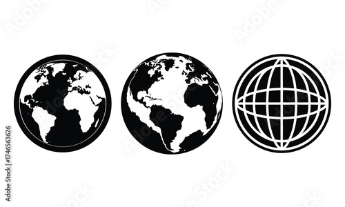 world globe vector illustration