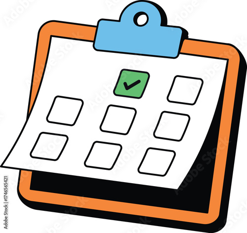 Tableau sur toile Tasks Checklist Clipboard Icon
