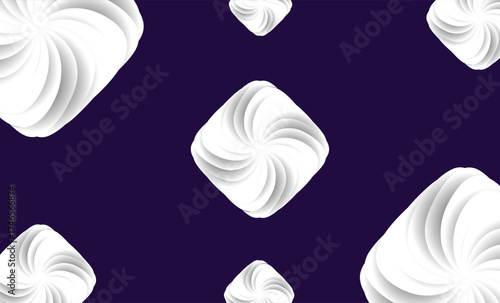 Seamless pattern with white hearts