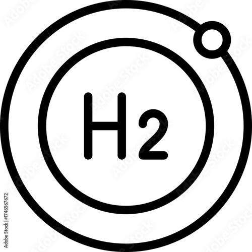Hydrogen Atom Icon