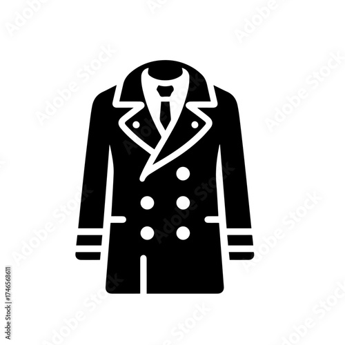 Fashionable Winter Coat Vector Illustration
