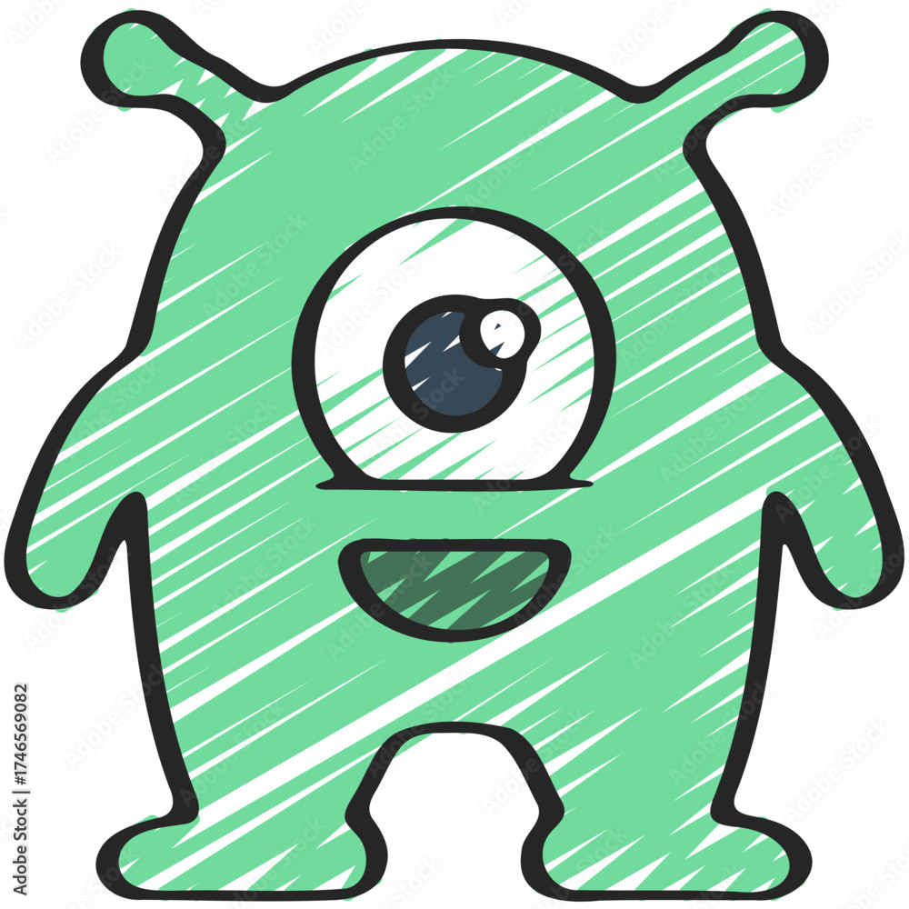 Obraz premium Mars Alien Icon