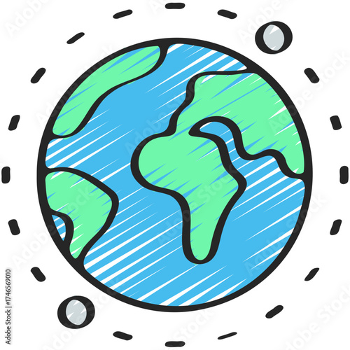 Earth Orbit Icon