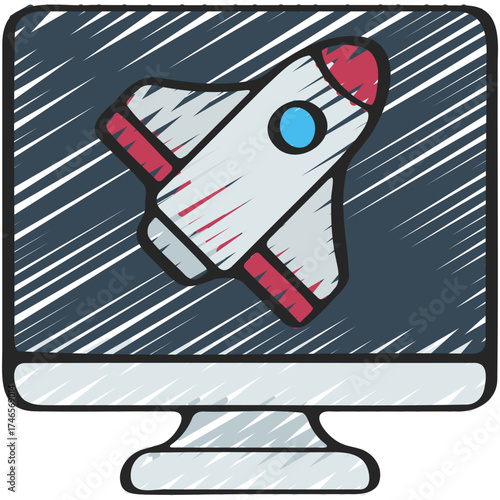 Rocket Ship Computer Icon