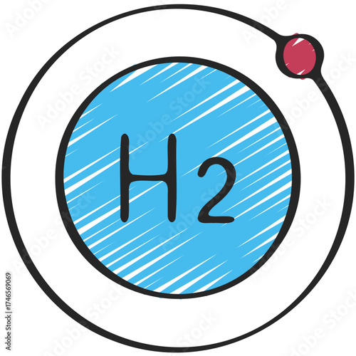 Hydrogen Atom Icon