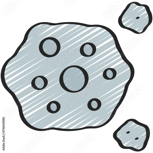 Asteroids Flying Icon