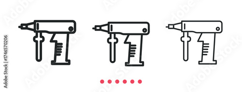 Drill icon. Thin line icon vector