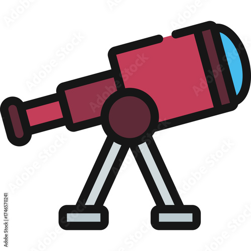Astronomer Telescope Icon