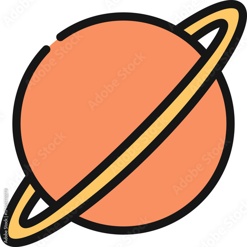 Planet With Ring Icon