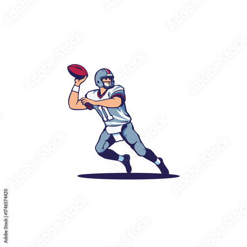 american football player vector ilustrasion
