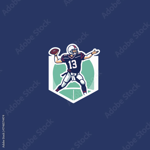 american football player vector ilustrasion