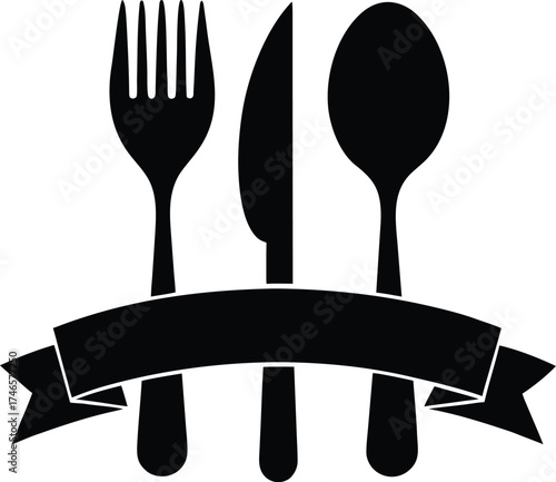 Cutlery with Banner Icon
