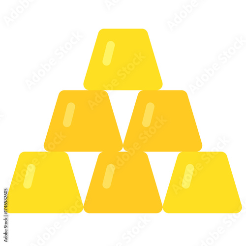 Gold Bars Stack Icon