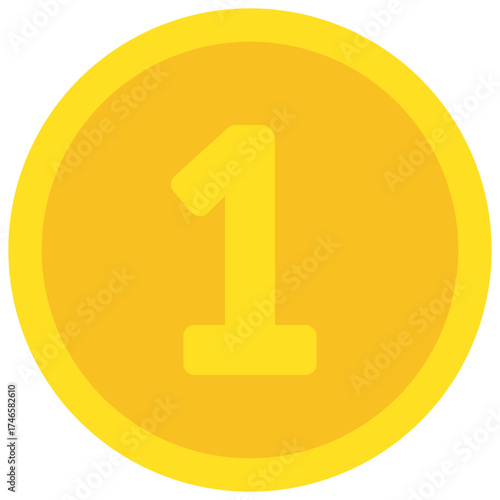 One Money Coin Icon