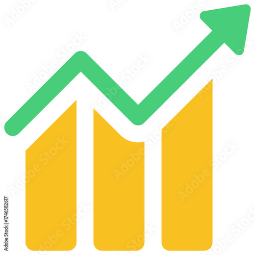 Increase Bar Chart Icon