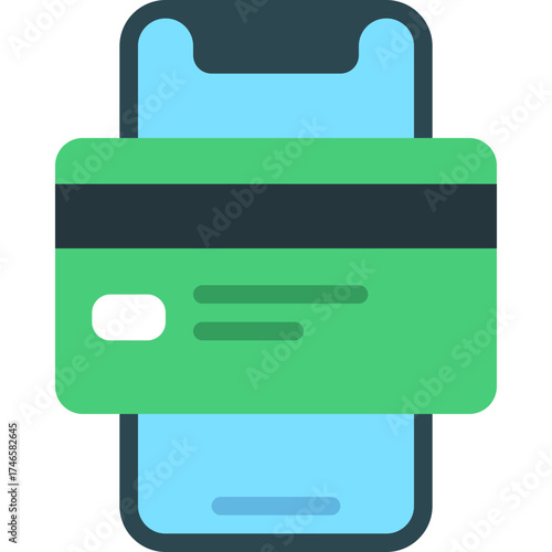 Mobile Phone Credit Card Icon