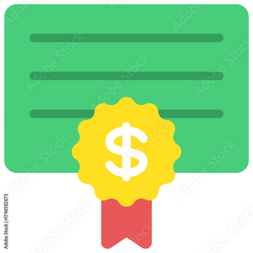 Investment Bond Certificate Icon
