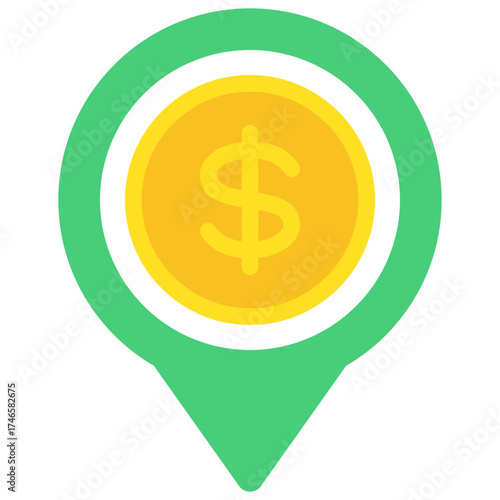 Money Location Pin Icon