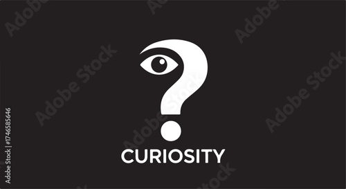 question mark on black background
