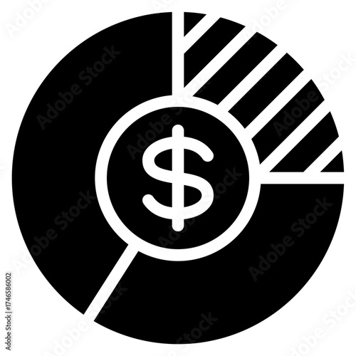 Money Donut Chart Icon