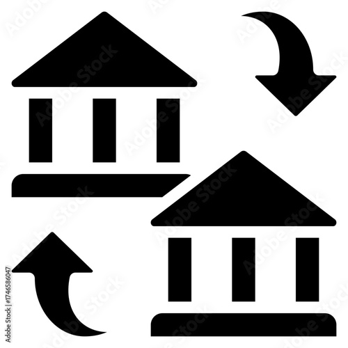 Bank Transfer Arrows Icon