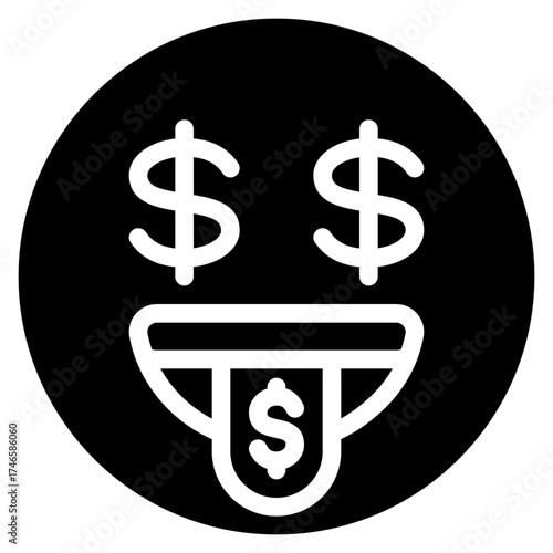 Greedy Emoji Face Icon