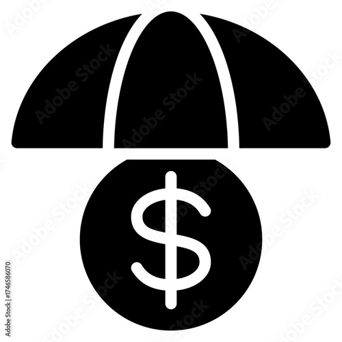 Money Protection Umbrella Icon