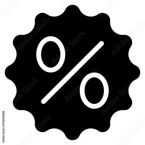 Percentage Sale Sticker Icon