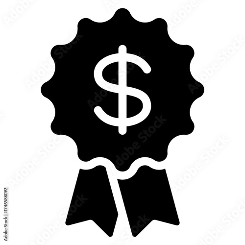 Money Award Ribbon Icon