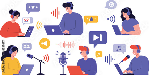 Engaging Online Podcast Recording Webinar Hosting and Virtual Communication in a Digital World of Streaming Media and