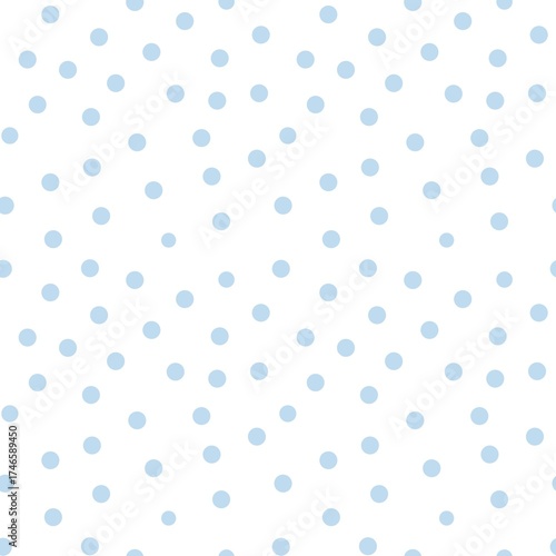 Wallpaper Mural Blue confetti pattern background. Soft blue dots on white create a light and joyful seamless design, perfect for birthday, baby shower, and celebration decorations. Torontodigital.ca