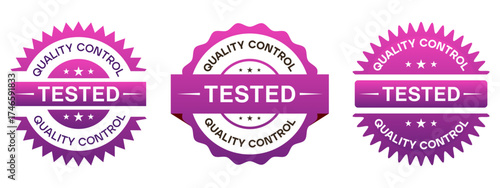 Quality Control Tested Badge Seal Label Design
