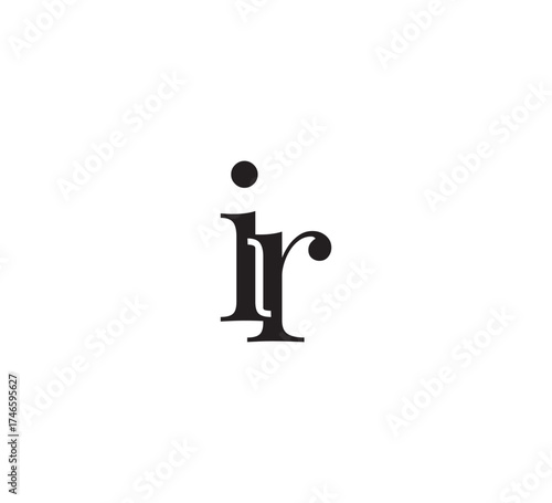 Elegant Serif Monogram Logo with Overlapping Initial Letters – Vintage and Modern Branding Design ir