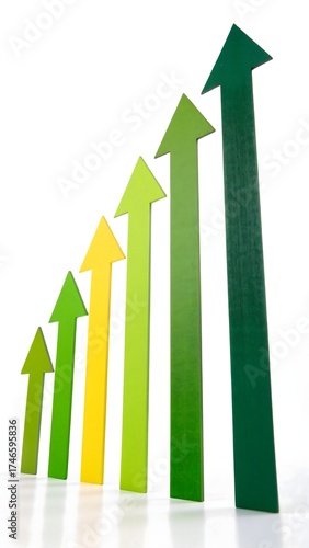 Green Gradient Arrows — Growth and Progress Concept