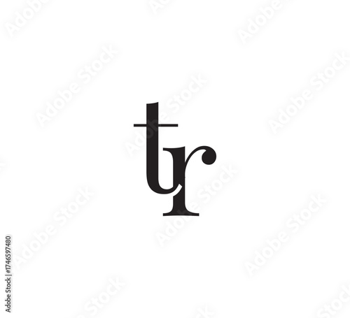 Elegant Serif Monogram Logo with Overlapping Initial Letters – Vintage and Modern Branding Design tr