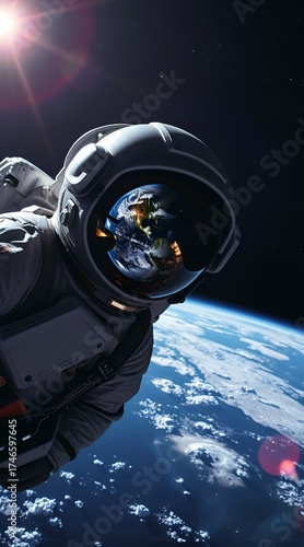 Wallpaper Mural a spaceship, an astronaut on the moon Torontodigital.ca