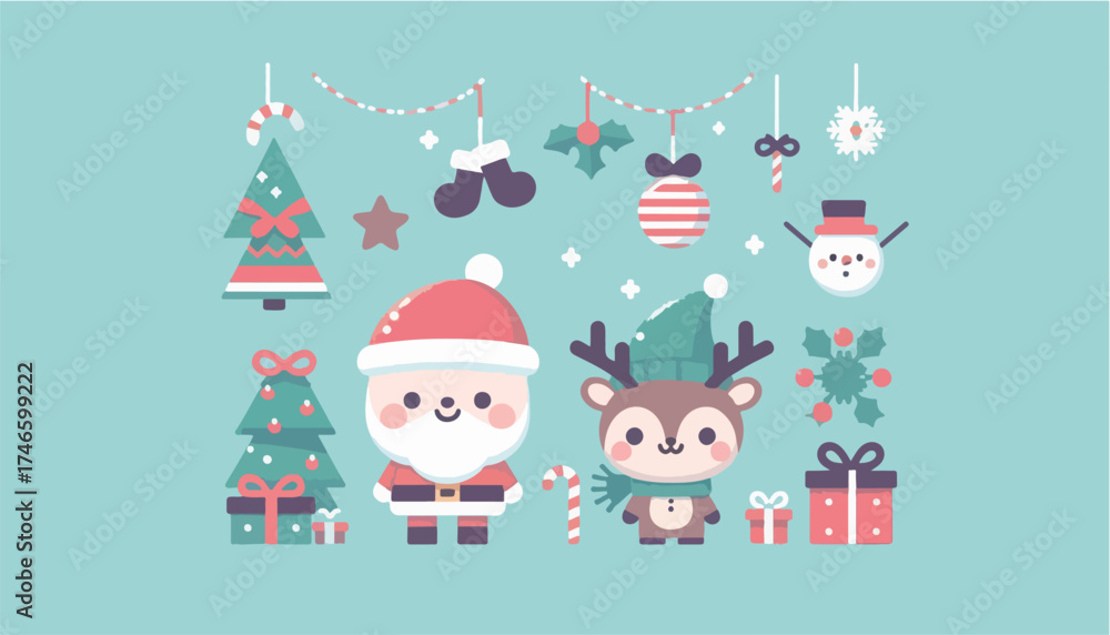 Fototapeta premium Christmas winter theme background