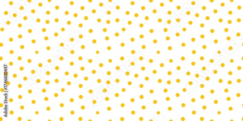 Wallpaper Mural Yellow confetti pattern background. Bright yellow dots scattered on white create a festive seamless design perfect for birthday, celebration, and party decorations.  Torontodigital.ca