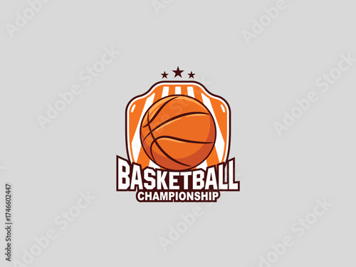 Basketball  logo design vector template 