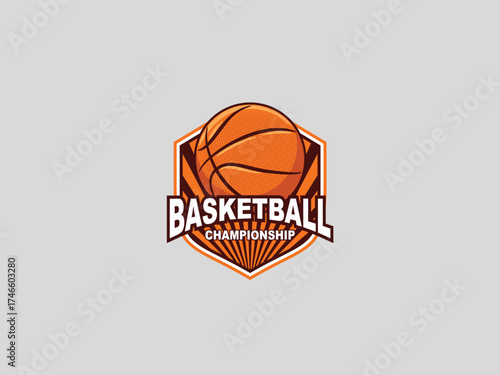 Basketball  logo design vector template 