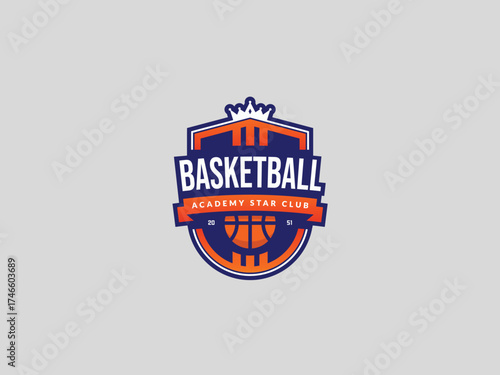 Basketball  logo design vector template 