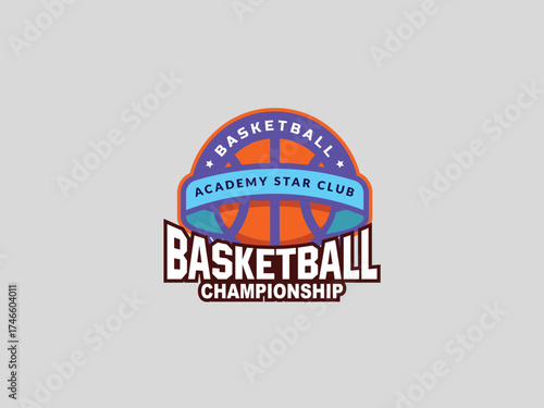 Basketball  logo design vector template 