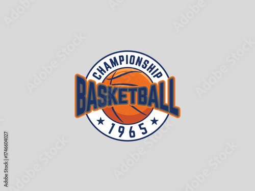 Basketball  logo design vector template 